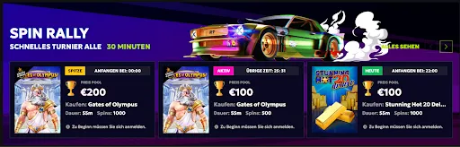 RTBet Spin Rally Turnier – Schnelles 30-Minuten-Turnier